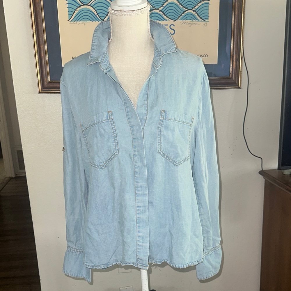 Cloth & Stone Light Blue Denim Shirt